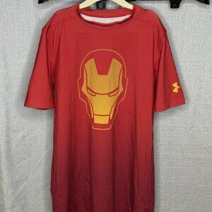 Under Armour - Marvel - Boys Iron Man Heat Gear Short Sleeve Shirt - Size YXL
